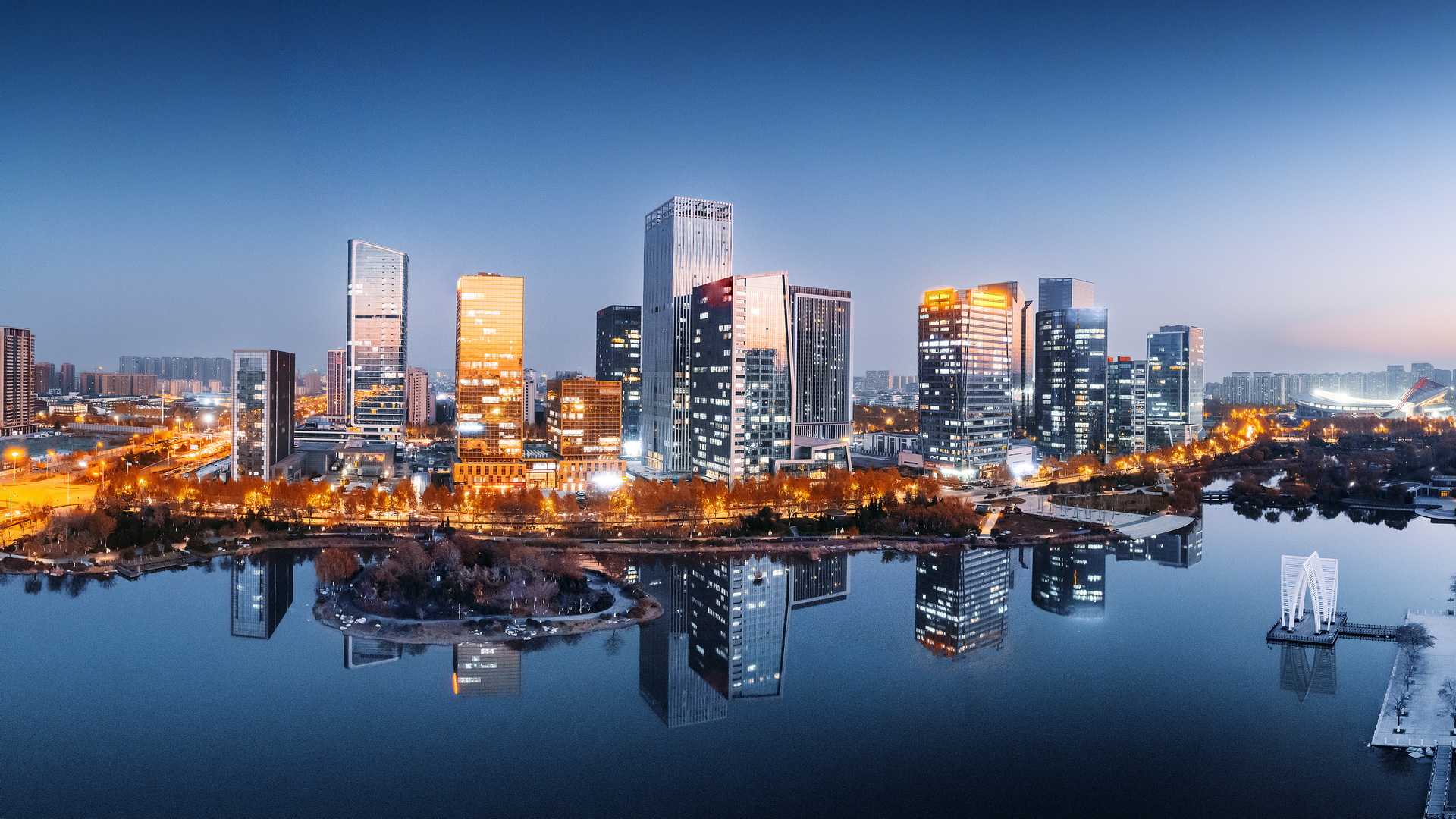淄博CBD地标建筑航拍案例｜城市核心商务区与天际线影像