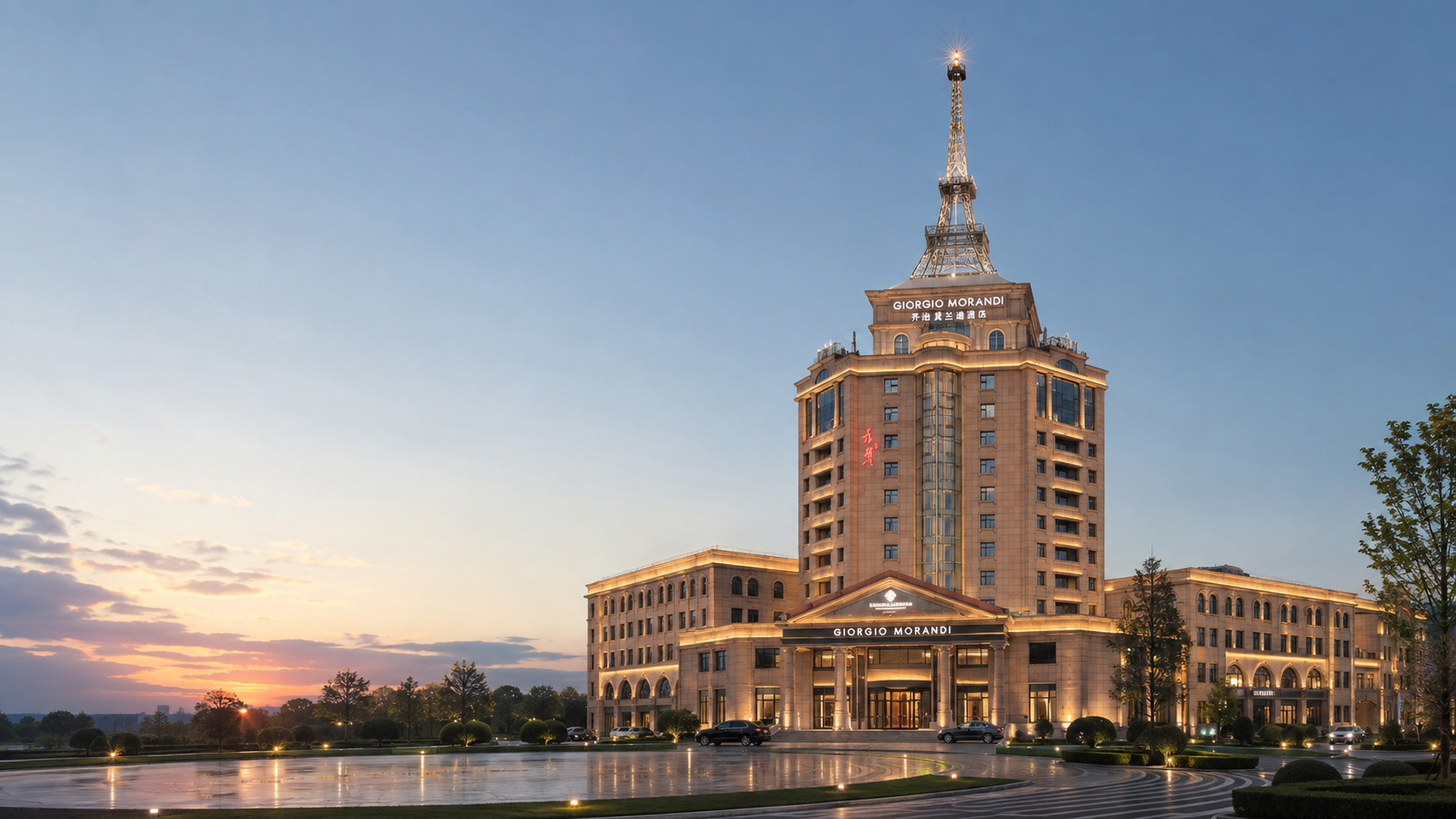 淄博乔治莫兰迪酒店建筑摄影｜一栋楼的四季与朝暮