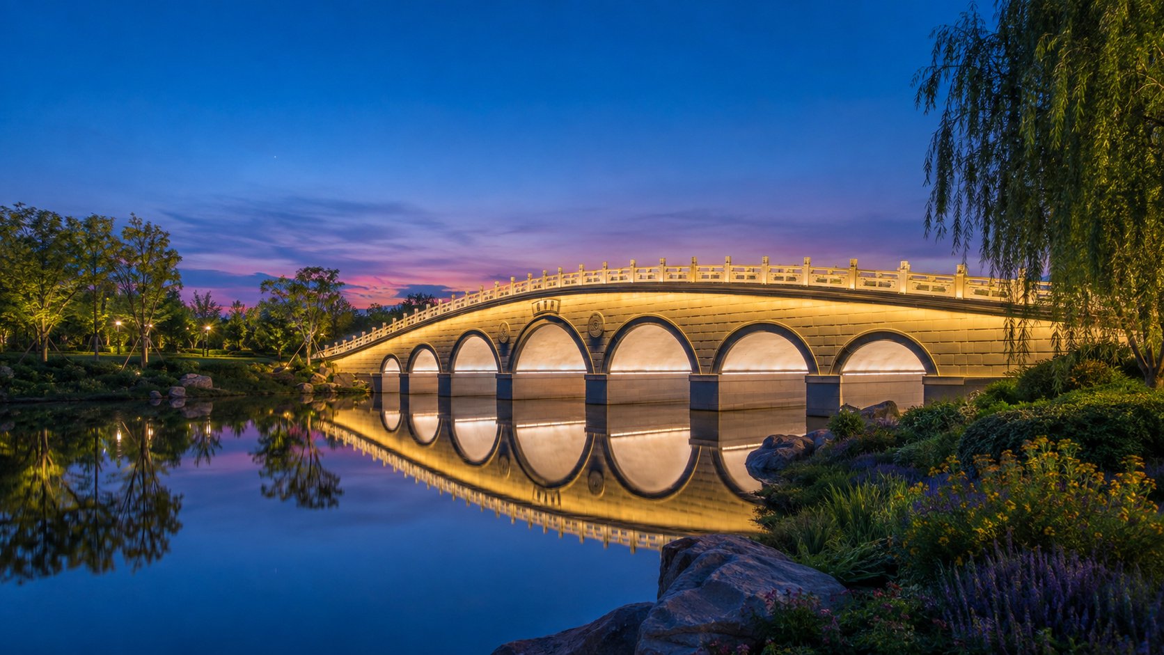 齐盛湖夜景