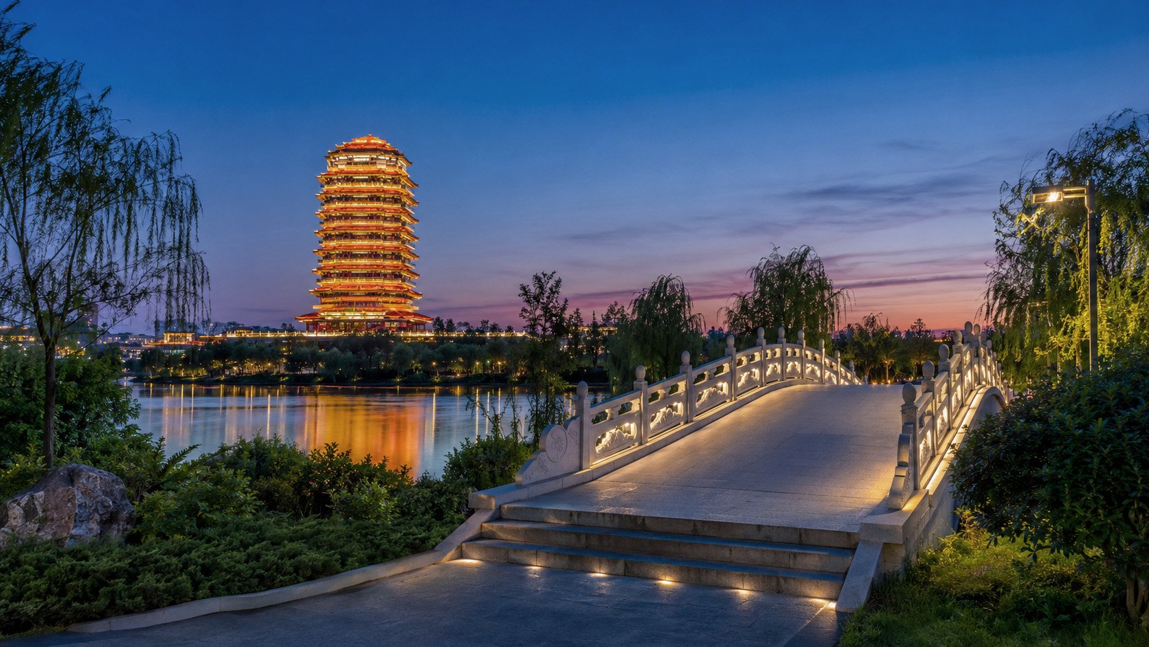 齐盛湖夜景001