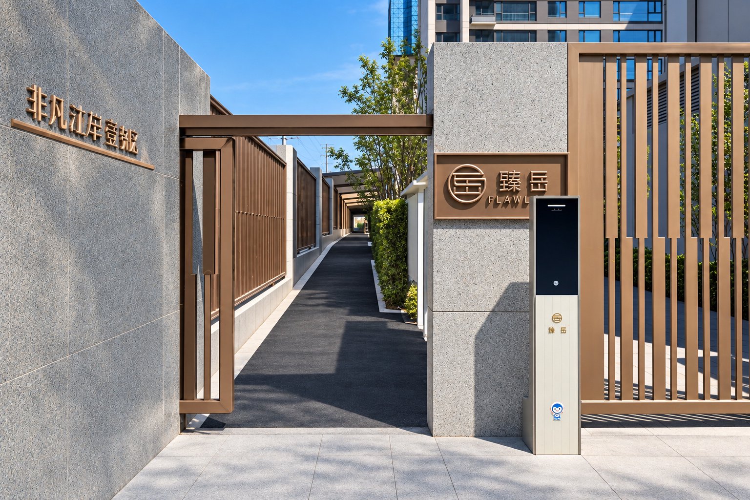 金城荣基臻岳社区配套出入口与归家空间摄影