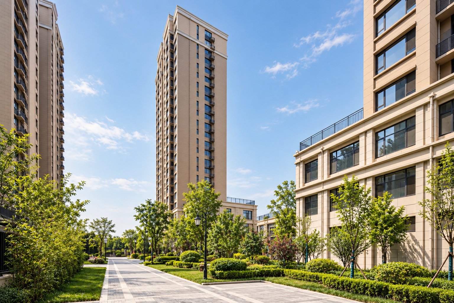 鑫马地产新湖居住宅建筑群与社区空间摄影