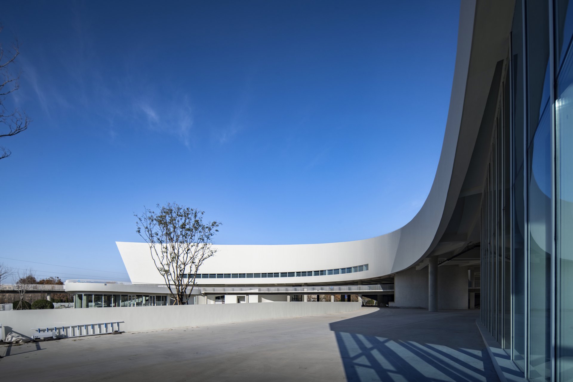 淄博公共建筑摄影-高新区文体中心建筑外观