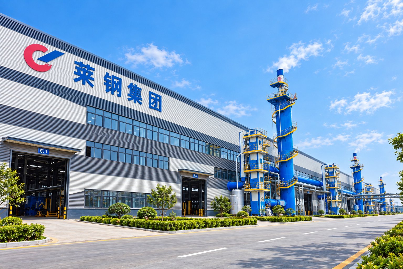 莱钢集团工业厂房与环保设备全景-山东工厂摄影