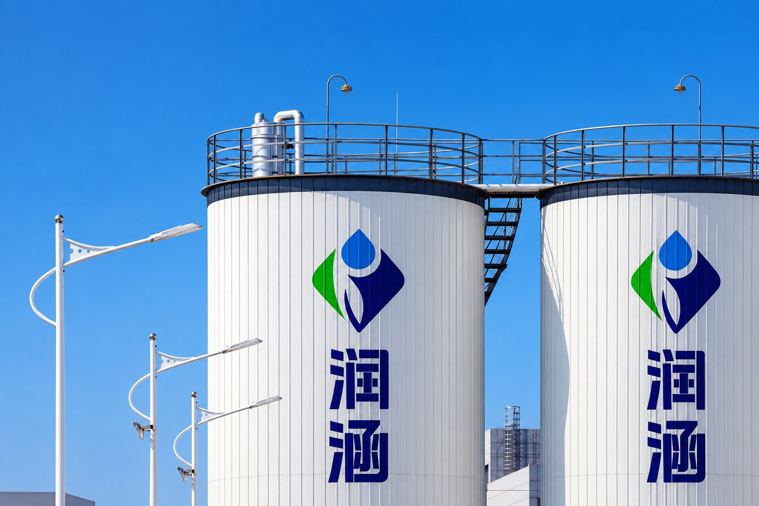 山东润涵生物工业储罐设备建筑摄影