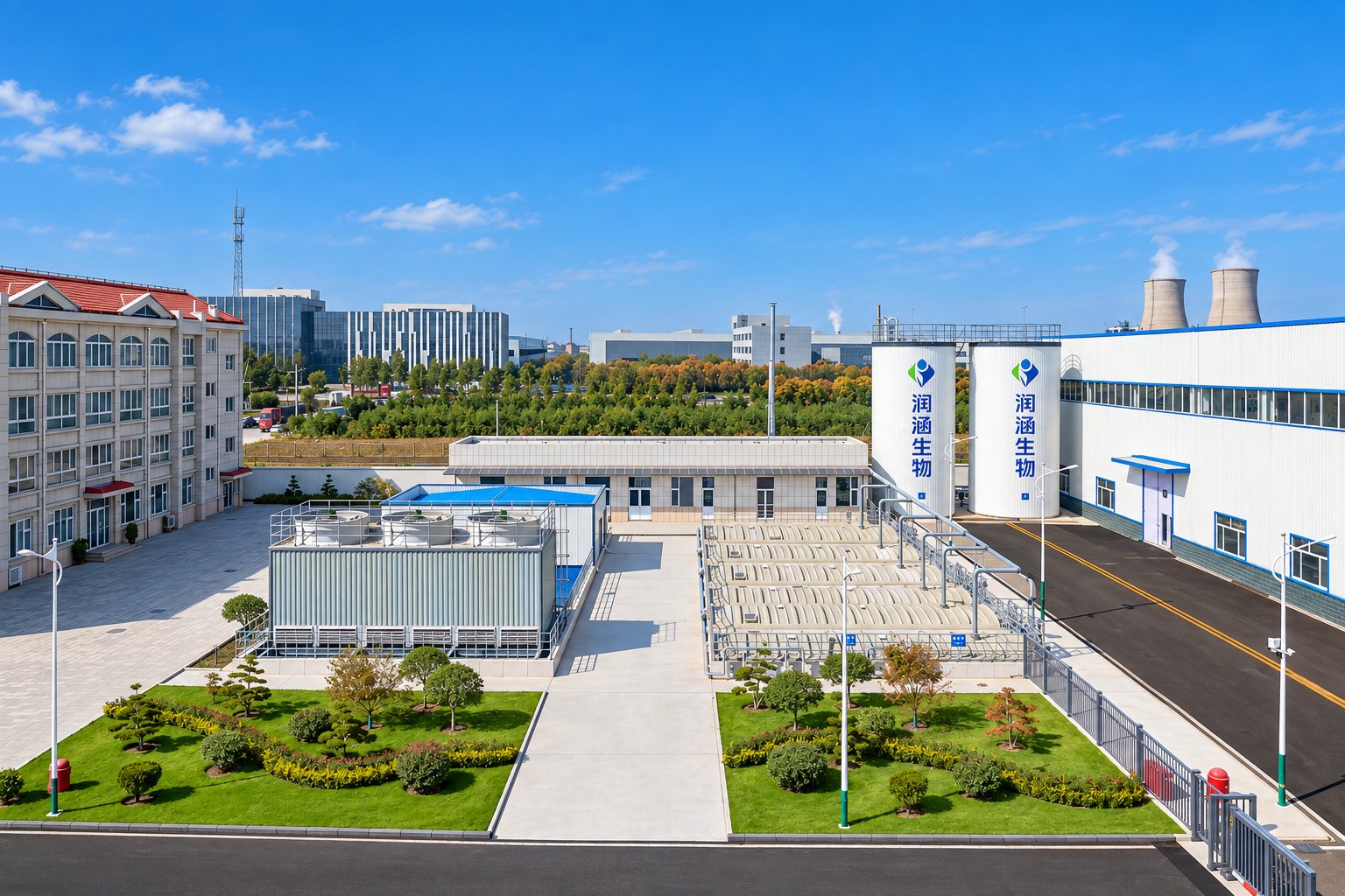 润涵生物生产基地厂区规划与建筑航拍摄影