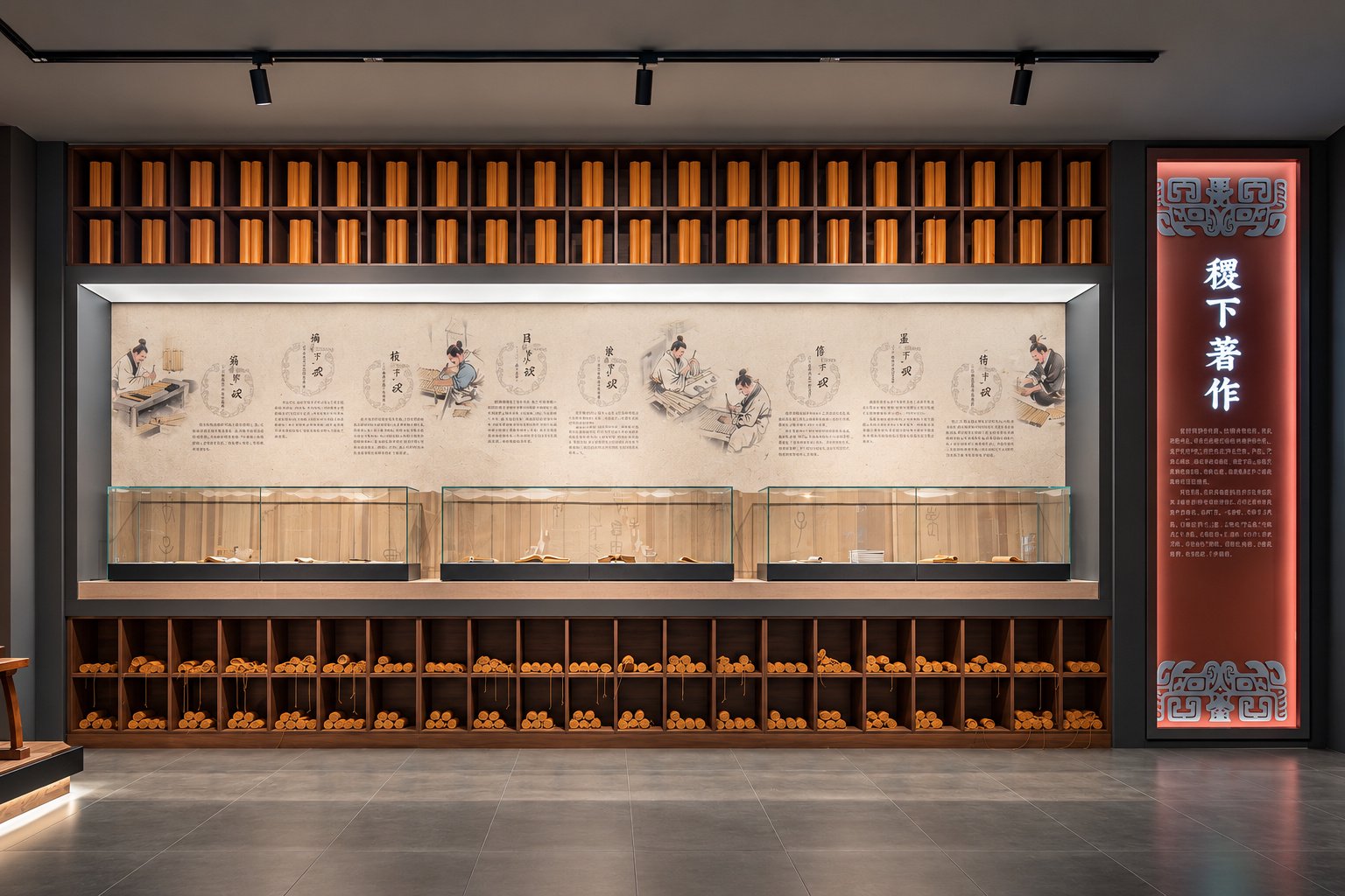稷下学宫文展馆展厅空间与文化陈列设计摄影