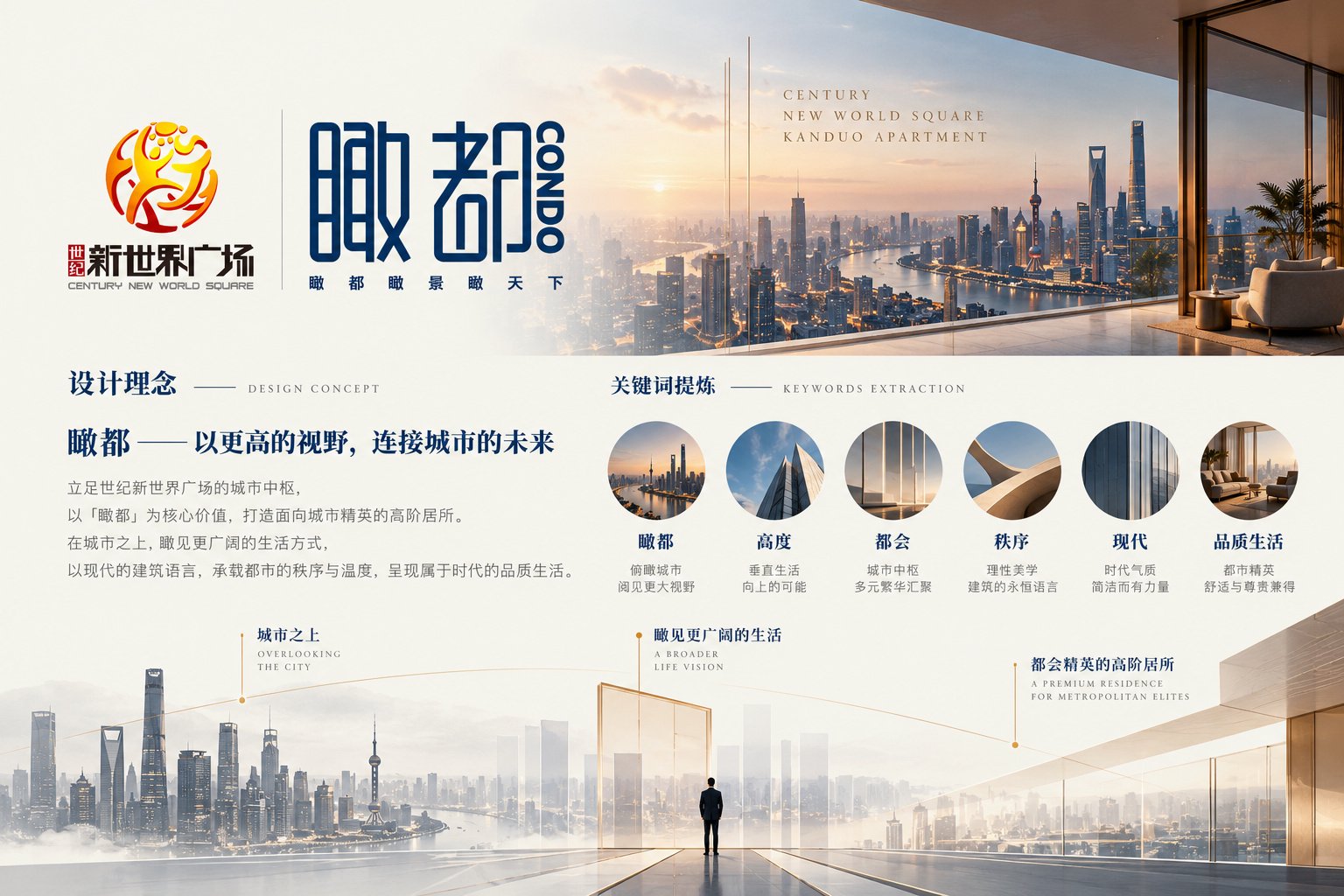 世纪新世界广场瞰都公寓地下车库入口VI导视设计